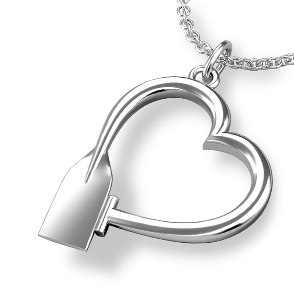 Dragon Boat Paddle Heart Pendant