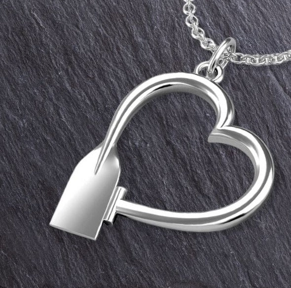 Dragon Boat Paddle Heart Pendant