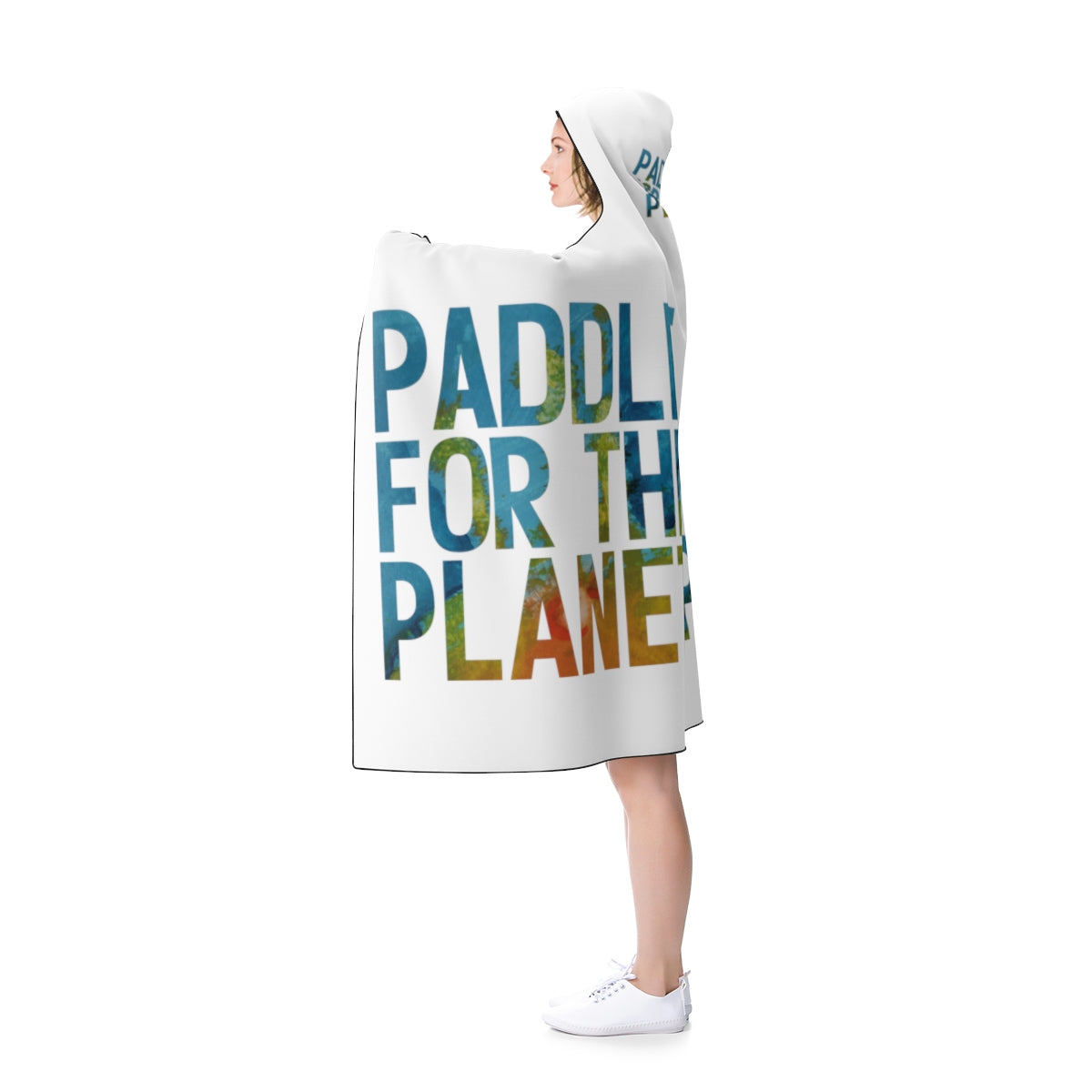 Paddle For The Planet Hooded Blanket